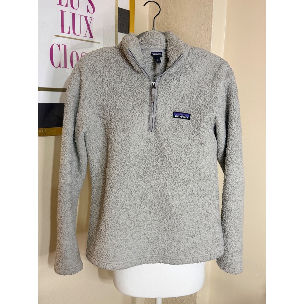 Patagonia Los Gatos 1/4 Zip Fleece Pullover Grey Womens Small 25235 High Pile